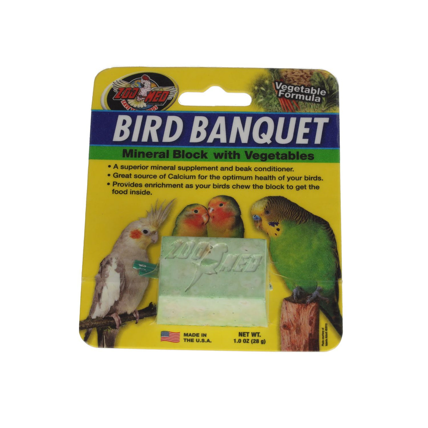 ZM Bird Banquet Veg Mineral Block SMALL Bird Supplement Zoo med
