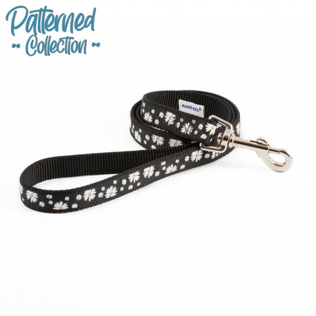 FASHION LEAD BLACK DAISY 1M X1.9CM Dog accessories Ancol