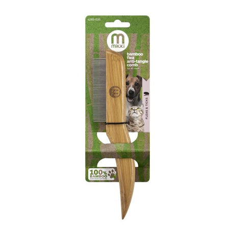 Bamboo Anti-Tangle Comb - Flea Dog Grooming Mikki