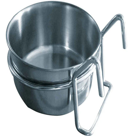 Stainless Steel Hook on Bowl 14 x 4.5cm (7783) Bird Accessories Sky
