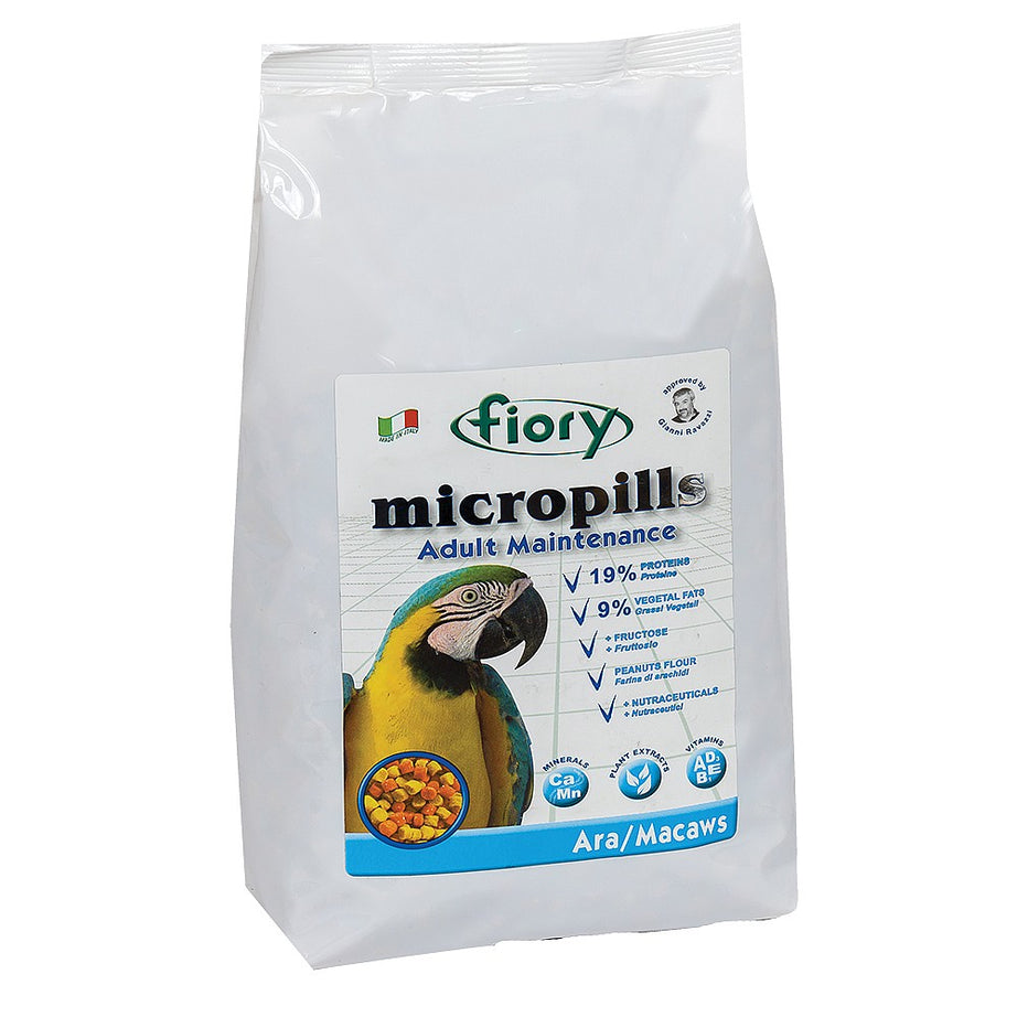 Fiory MicroPills Cold Pressed Pellets Macaw Parrot Food Bird feed Fiory