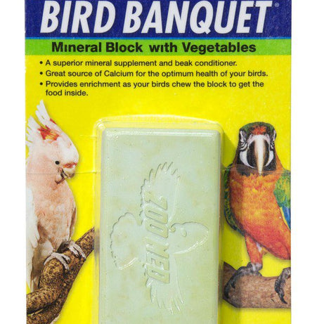 ZM Bird Banquet Veg Mineral Block LARGE Bird Supplement Zoo med