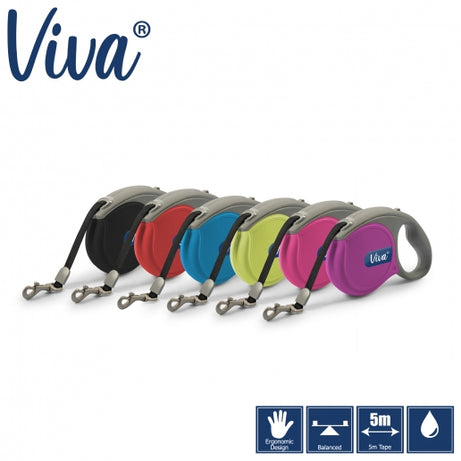 VIVA RETRACTABLE 5M LEAD Dog accessories Ancol