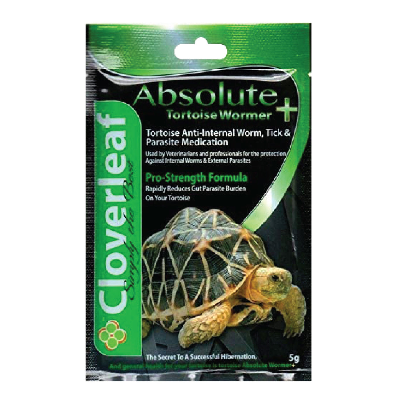 Cloverleaf Absolute Tortoise Wormer+ 5g Reptile Acessories Cloverleaf
