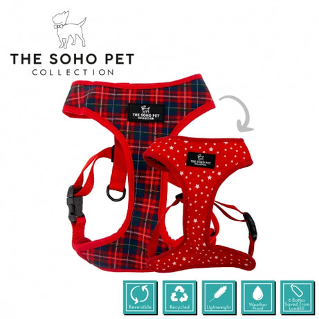 TARTAN/STAR REVERSIBLE HARNESS Dog accessories Ancol