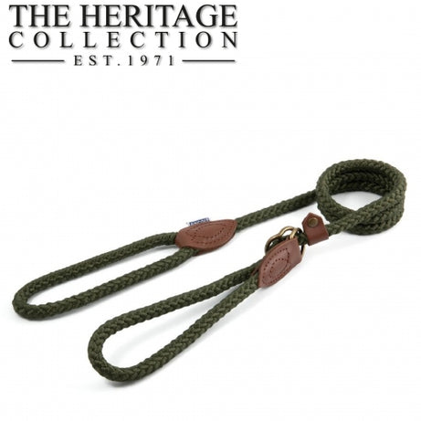 HERITAGE ROPE SLIP LEAD GREEN Dog accessories Ancol