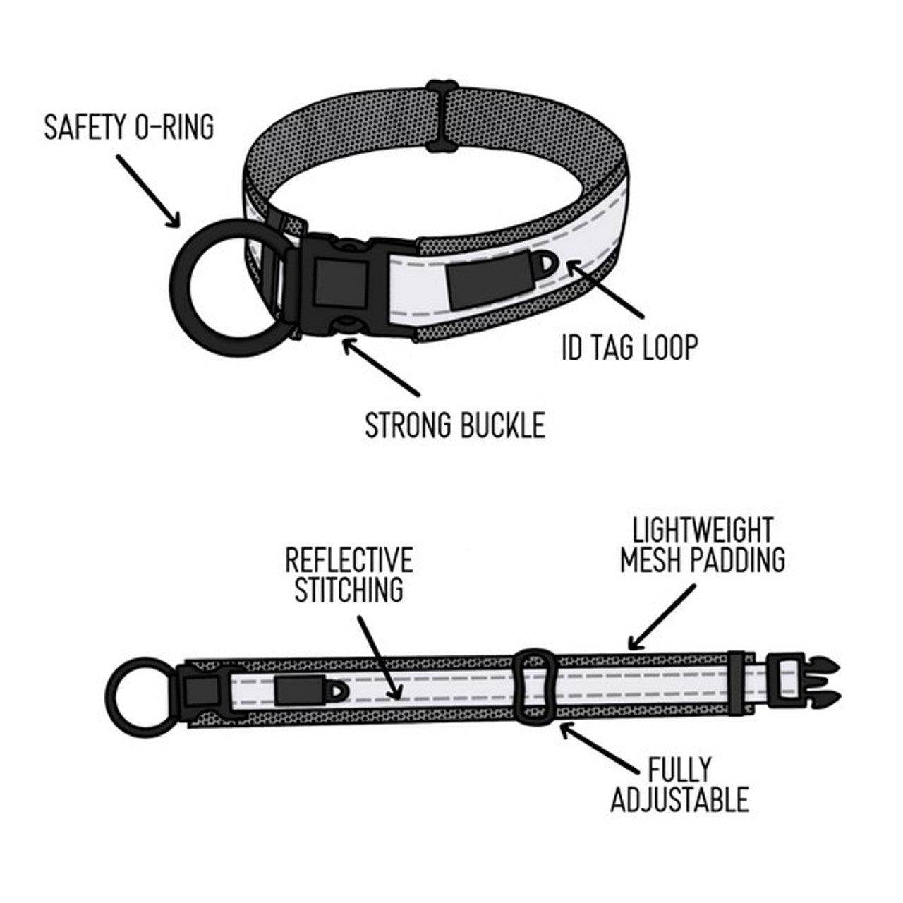 Twiggy Tags Adventure Collar Aurora Dog Collar Twiggy Tags