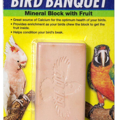 ZM Bird Banquet Fruit Mineral Block LARGE Bird Supplement Zoo med