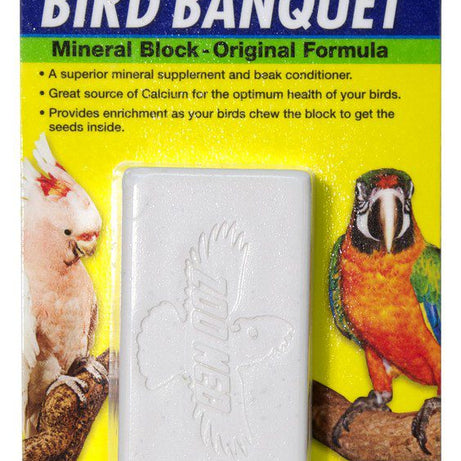 ZM Bird Banquet Seed Mineral Block LARGE Bird Supplement Zoo med