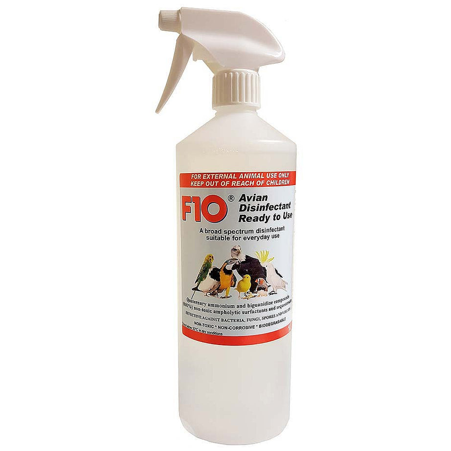 F10 Avian Disinfectant Ready to Use Spray 1 Litre Bird Accessories F10